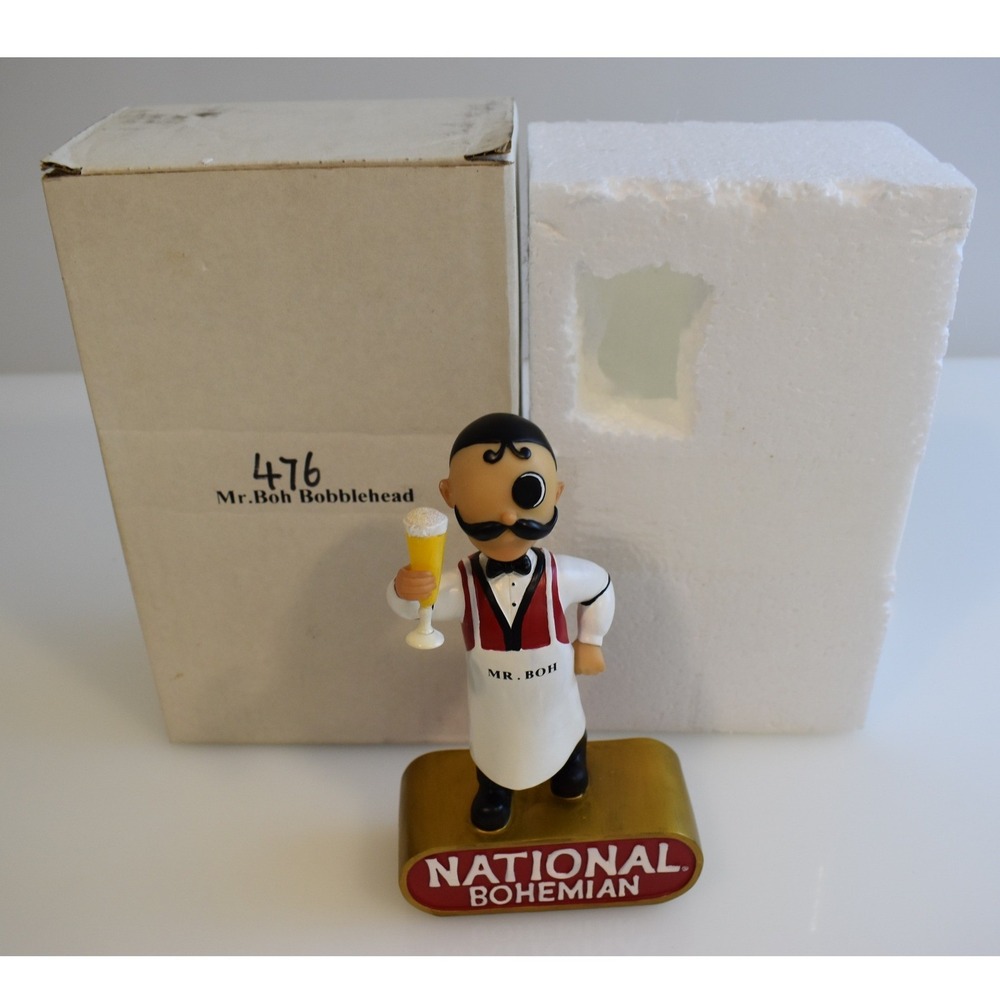 National Bohemian Mr. Boh Bobblehead Excellent Limited Edition Vintage